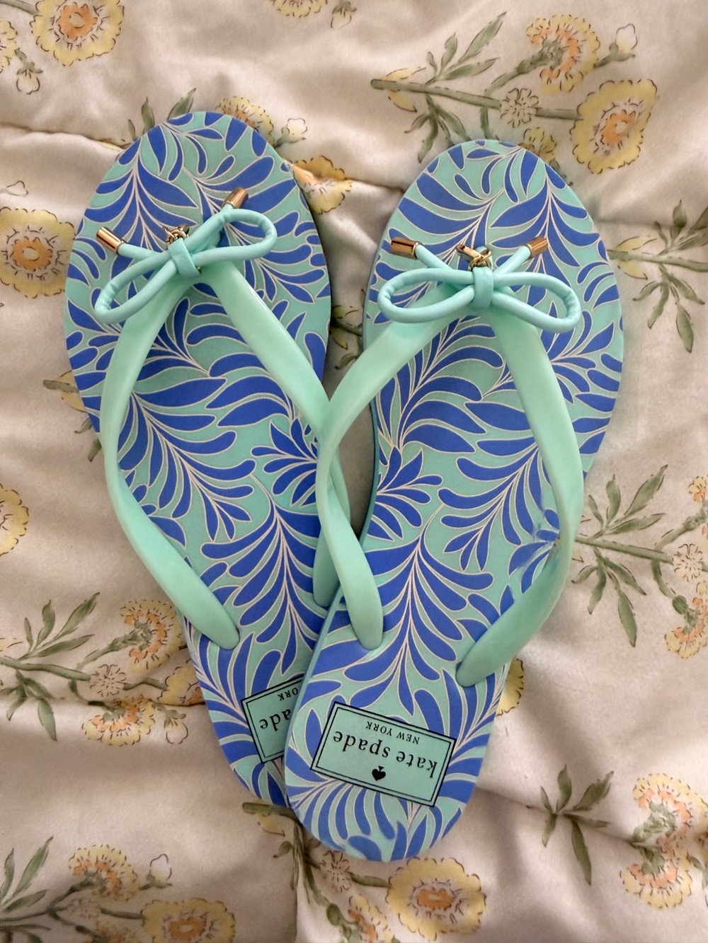 Kate Spade New York Nova Flip Flop Wmn Size 6 Aqua Jelly Thong summer Sandals